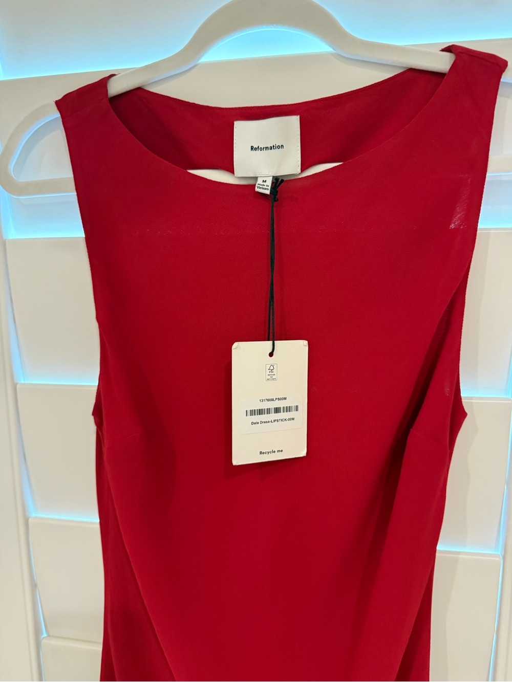 Reformation Vibrant Red Strapless Dress - Picture 1 of 4